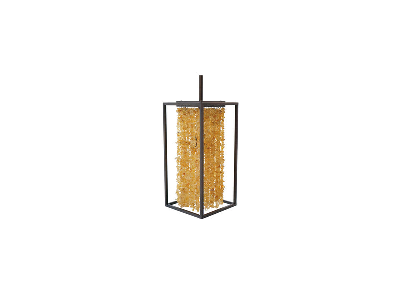 One Light Pendant<br /><span style="color:#4AB0CE;">Entrega: 4-10 dias en USA</span><br /><span style="color:#4AB0CE;font-size:60%;">PREGUNTE POR ENTREGA EN PANAMA</span><br />Collection: Soho<br />Finish: Dark Bronze w/Natural Citrine Nuggets