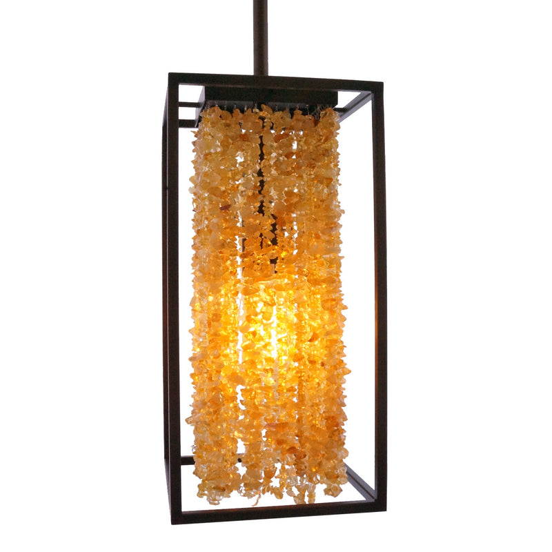 Avenue Lighting - HF9002-DBZ - Two Light Pendant - Soho - Dark Bronze Finish w/Natural Citrine Nuggets