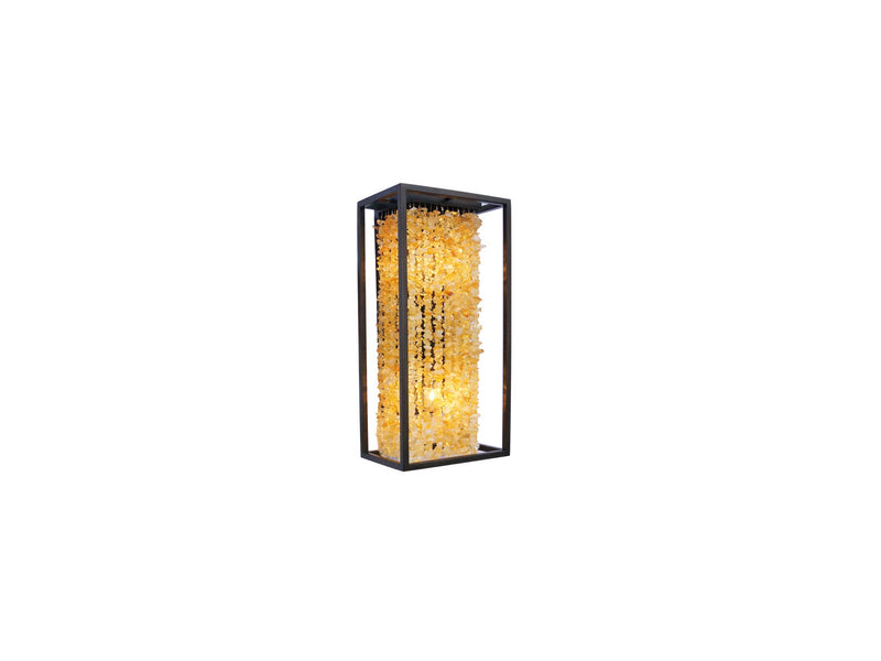 Two Light Wall Sconce<br /><span style="color:#4AB0CE;">Entrega: 4-10 dias en USA</span><br /><span style="color:#4AB0CE;font-size:60%;">PREGUNTE POR ENTREGA EN PANAMA</span><br />Collection: Soho<br />Finish: Dark Bronze w/Natural Citrine Nuggets