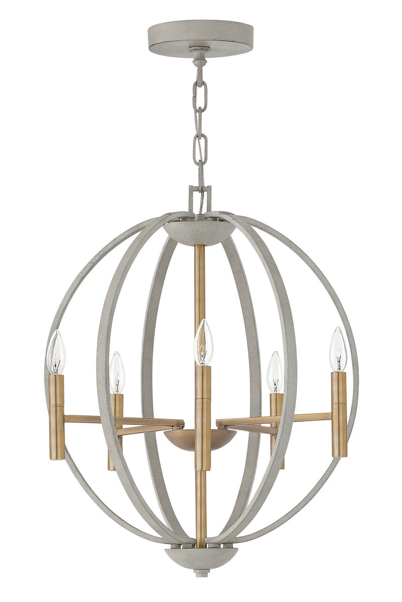 Hinkley - 3466CG - LED Foyer Pendant - Euclid - Cement Gray