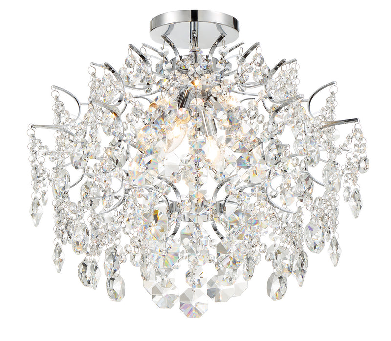 Minka-Lavery - 3156-77 - Four Light Chandelier - Isabella'S Crown - Chrome