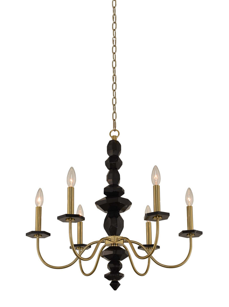 Allegri - 031550-039 - Six Light Chandelier - Piedra - Brushed Brass