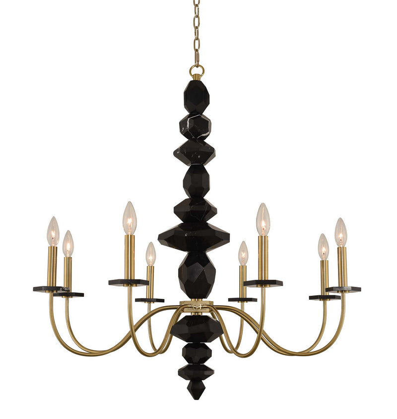 Allegri - 031551-039 - Eight Light Chandelier - Piedra - Brushed Brass