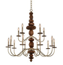 Kalco - 304952CG - 15 Light Chandelier - Lassen - Champagne Gold