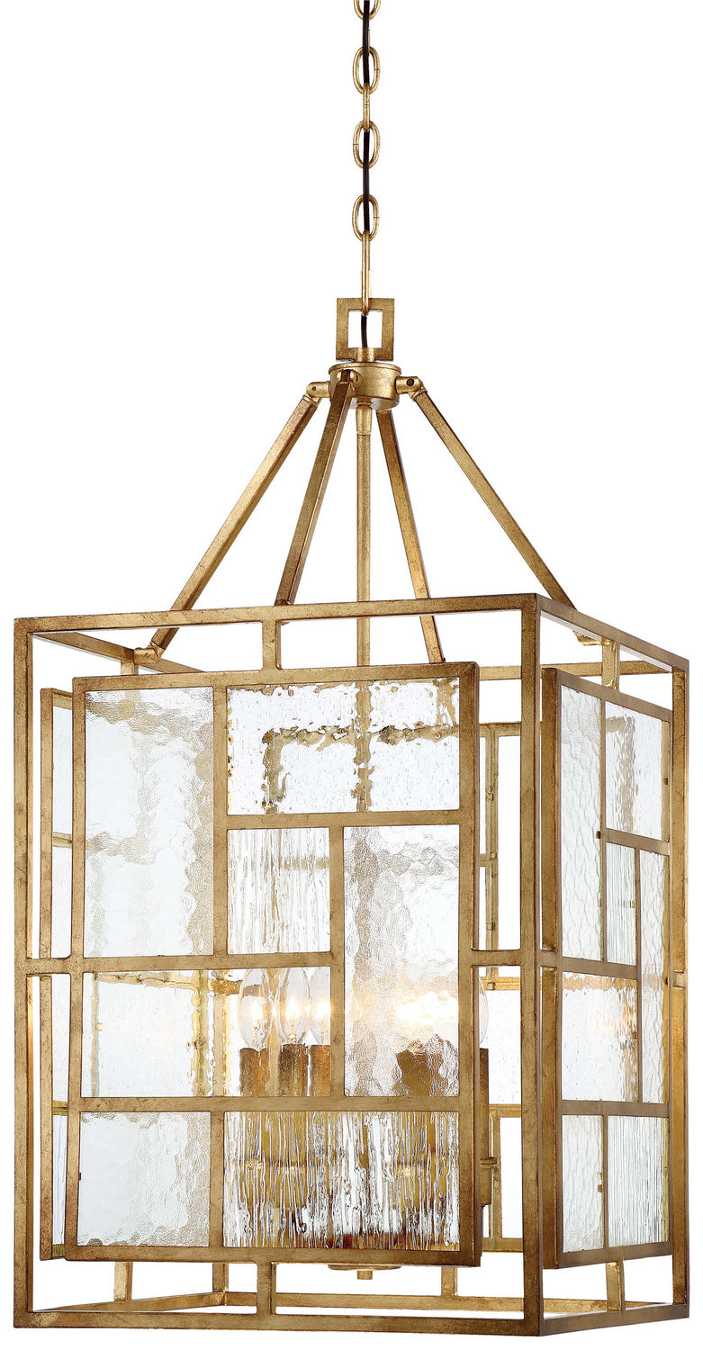 Metropolitan - N6476-293 - Six Light Pendant - Edgemont Park - Pandora Gold Leaf