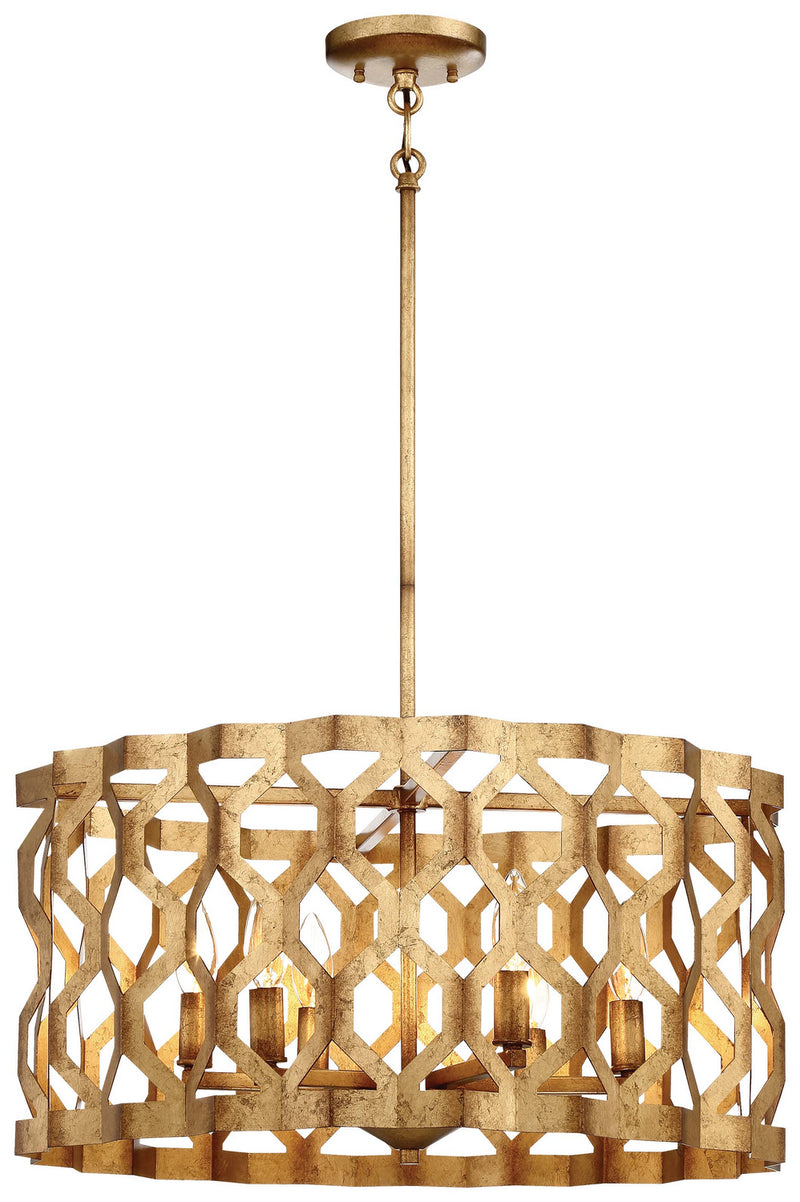 Metropolitan - N6775-293 - Six Light Pendant - Coronade - Pandora Gold Leaf