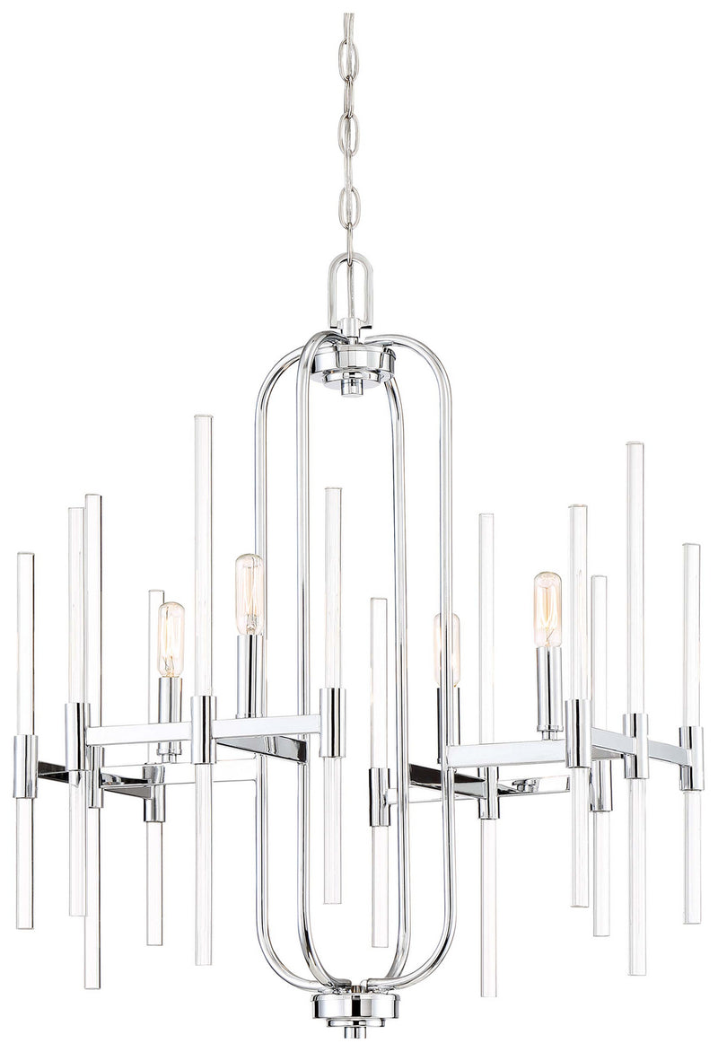 Minka-Lavery - 3094-77 - Four Light Chandelier - Pillar - Chrome