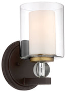 Minka-Lavery - 3071-416 - One Light Bath - Studio 5 - Painted Bronze w/Natural Brushed Brass