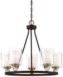 Minka-Lavery - 3075-416 - Five Light Chandelier - Studio 5 - Painted Bronze w/Natural Brushed Brass