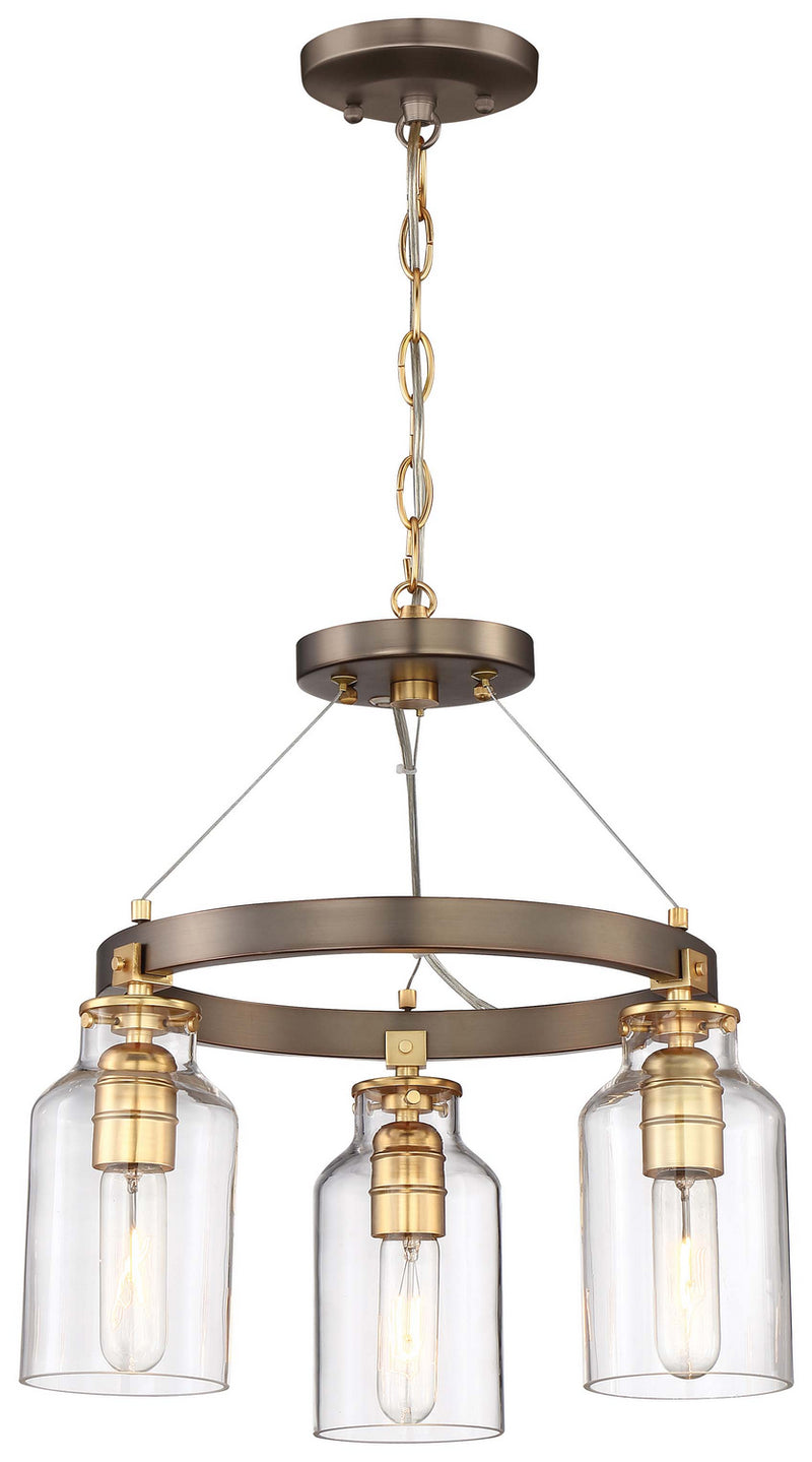 Minka-Lavery - 4553-588 - Three Light Semi Flush (Convertible To Pendant) - Morrow - Bronze
