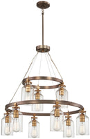 Nine Light Chandelier<br /><span style="color:#4AB0CE;">Entrega: 4-10 dias en USA</span><br /><span style="color:#4AB0CE;font-size:60%;">PREGUNTE POR ENTREGA EN PANAMA</span><br />Collection: Morrow<br />Finish: Bronze
