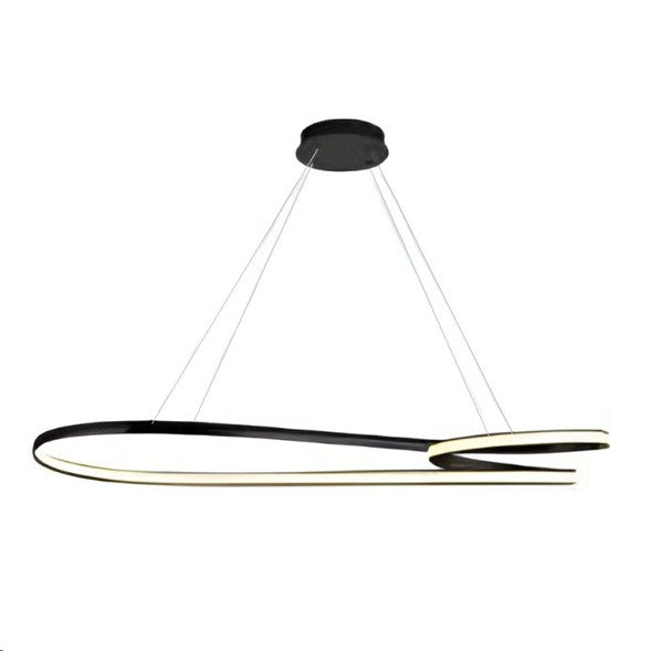 LÁMPARA DE TECHO COLGANTE DECORATIVA LED 42W, TONALIDAD 3000K, 100-240V, 50-60HZ, IP20, ACABADO NEGRO.
