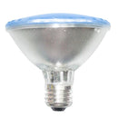 Foco led par30 cuello corto color azul, 120v, mega lite.