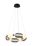 LÁMPARA DE TECHO COLGANTE DECORATIVA LED15W, TONALIDAD DE 3000K, 110-240V, 50-60HZ, ACABADO NEGRO + BLANCO.