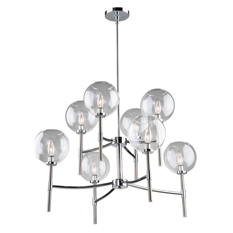 Artcraft Canada - SC13128CB - Eight Light Chandelier - Hamilton - Chrome & Brushed Nickel