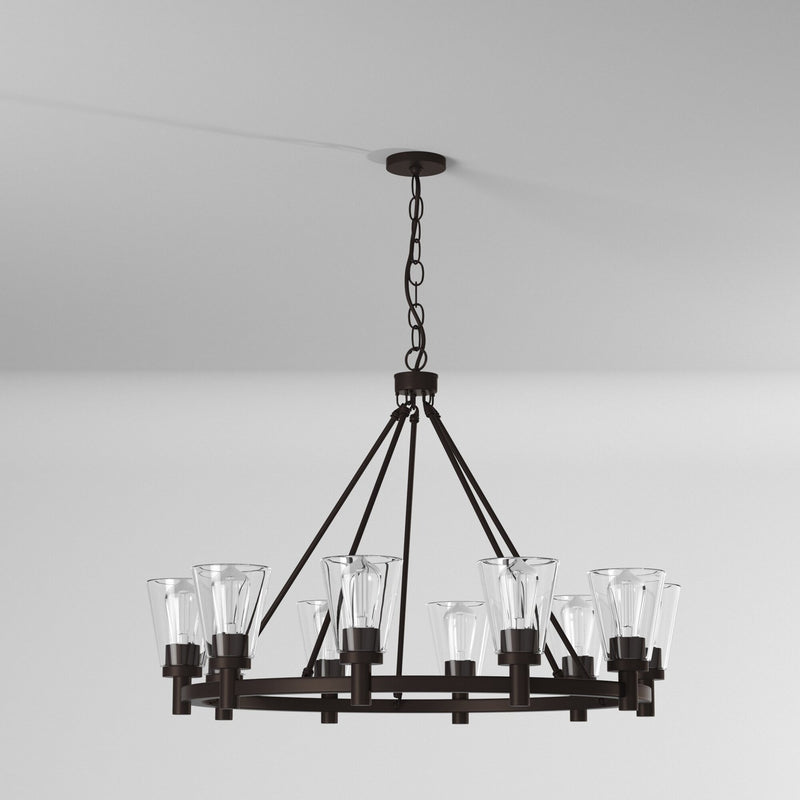 Ten Light Chandelier<br /><span style="color:#4AB0CE;">Entrega: 4-10 dias en USA</span><br /><span style="color:#4AB0CE;font-size:60%;">PREGUNTE POR ENTREGA EN PANAMA</span><br />Collection: Clarence<br />Finish: Oil Rubbed Bronze