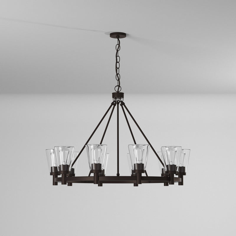 Ten Light Chandelier<br /><span style="color:#4AB0CE;">Entrega: 4-10 dias en USA</span><br /><span style="color:#4AB0CE;font-size:60%;">PREGUNTE POR ENTREGA EN PANAMA</span><br />Collection: Clarence<br />Finish: Oil Rubbed Bronze