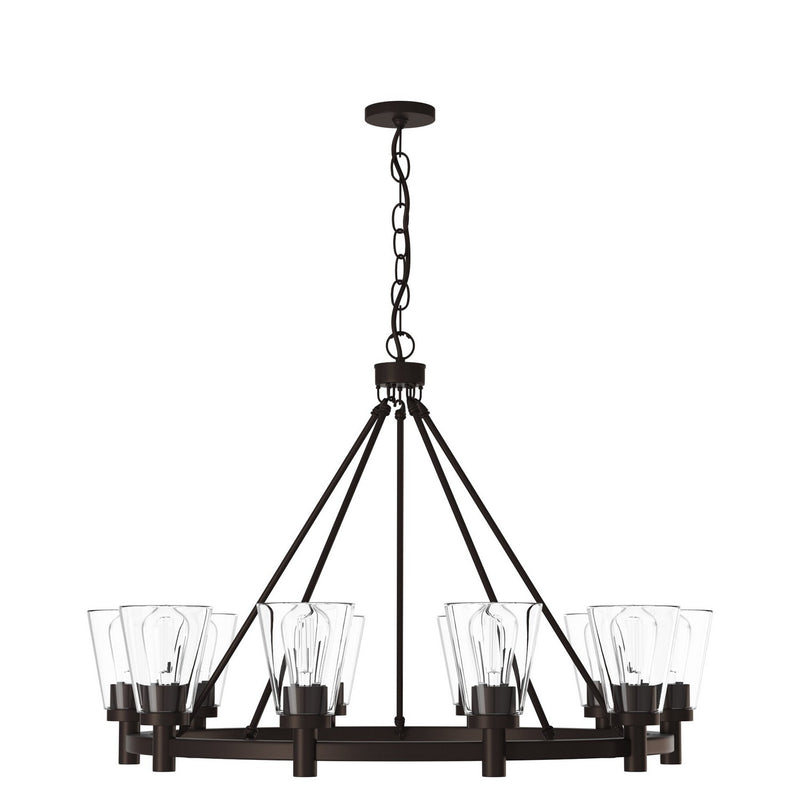Ten Light Chandelier<br /><span style="color:#4AB0CE;">Entrega: 4-10 dias en USA</span><br /><span style="color:#4AB0CE;font-size:60%;">PREGUNTE POR ENTREGA EN PANAMA</span><br />Collection: Clarence<br />Finish: Oil Rubbed Bronze