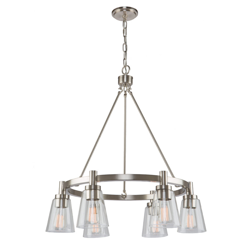 Artcraft Canada - AC10765BN - Six Light Chandelier - Clarence - Brushed Nickel