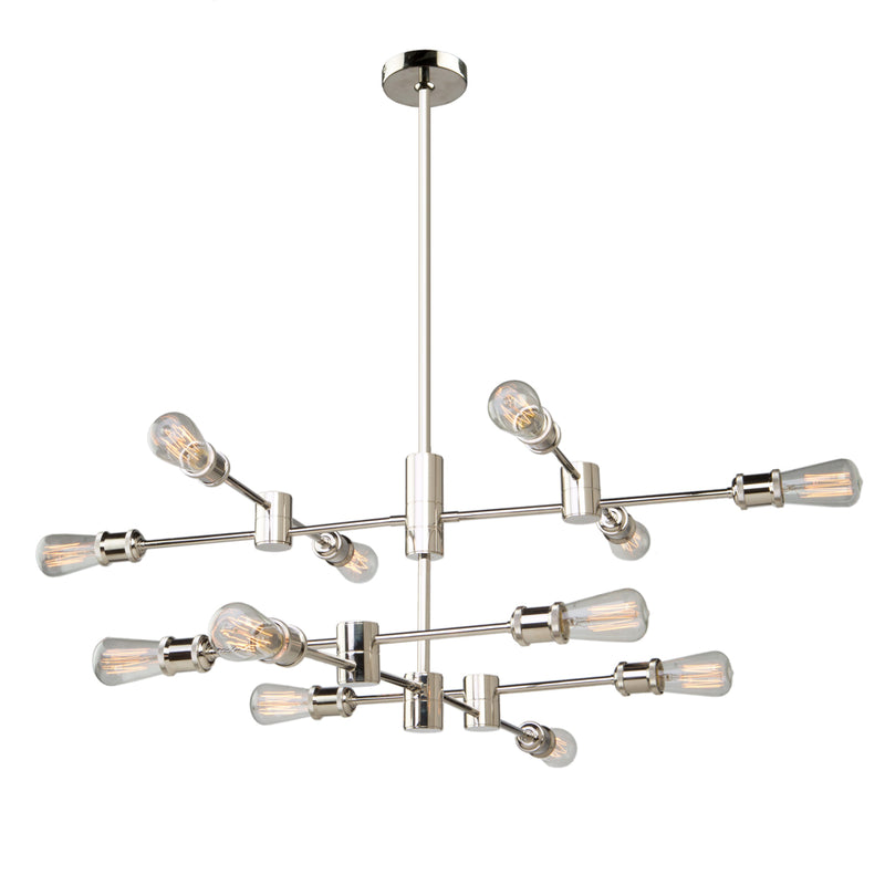 Artcraft Canada - AC10782PN - 12 Light Chandelier - Tribeca - Polished Nickel