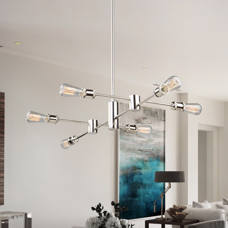 Artcraft Canada - AC10786PN - Six Light Chandelier - Tribeca - Polished Nickel