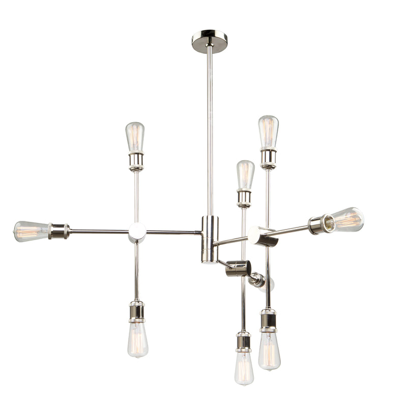 Artcraft Canada - AC10789PN - Nine Light Chandelier - Tribeca - Polished Nickel