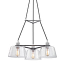 Troy Lighting - F6153 - Three Light Chandelier - Audiophile - Old Silver And Polished Alumin