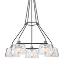 Troy Lighting - F6155 - Five Light Chandelier - Audiophile - Old Silver And Polished Alumin
