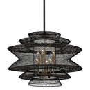 Troy Lighting - F6016-SBK - Six Light Chandelier - Kokoro - Soft Black