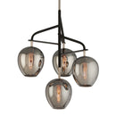 Troy Lighting - F4295-TBK/PN - Four Light Chandelier - Odyssey - Textured Black & Polish Nickel