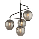Troy Lighting - F4296-TBK/PN - Four Light Chandelier - Odyssey - Texture Black
