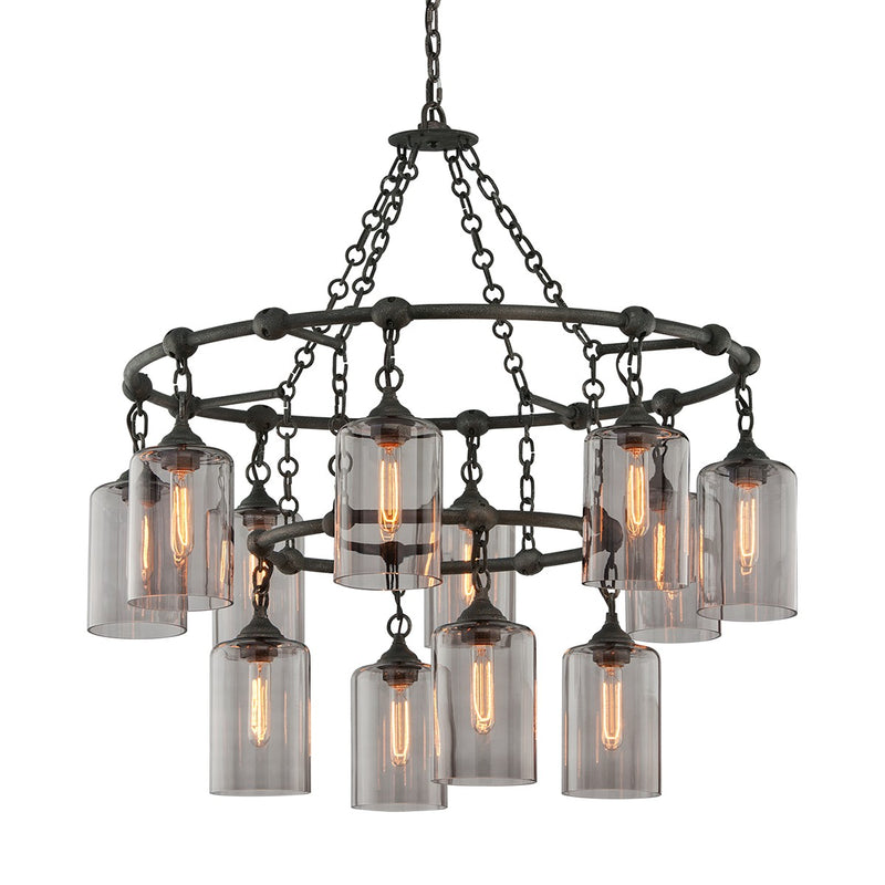 Troy Lighting - F4425-APW - 12 Light Chandelier - Gotham - Aged Pewter