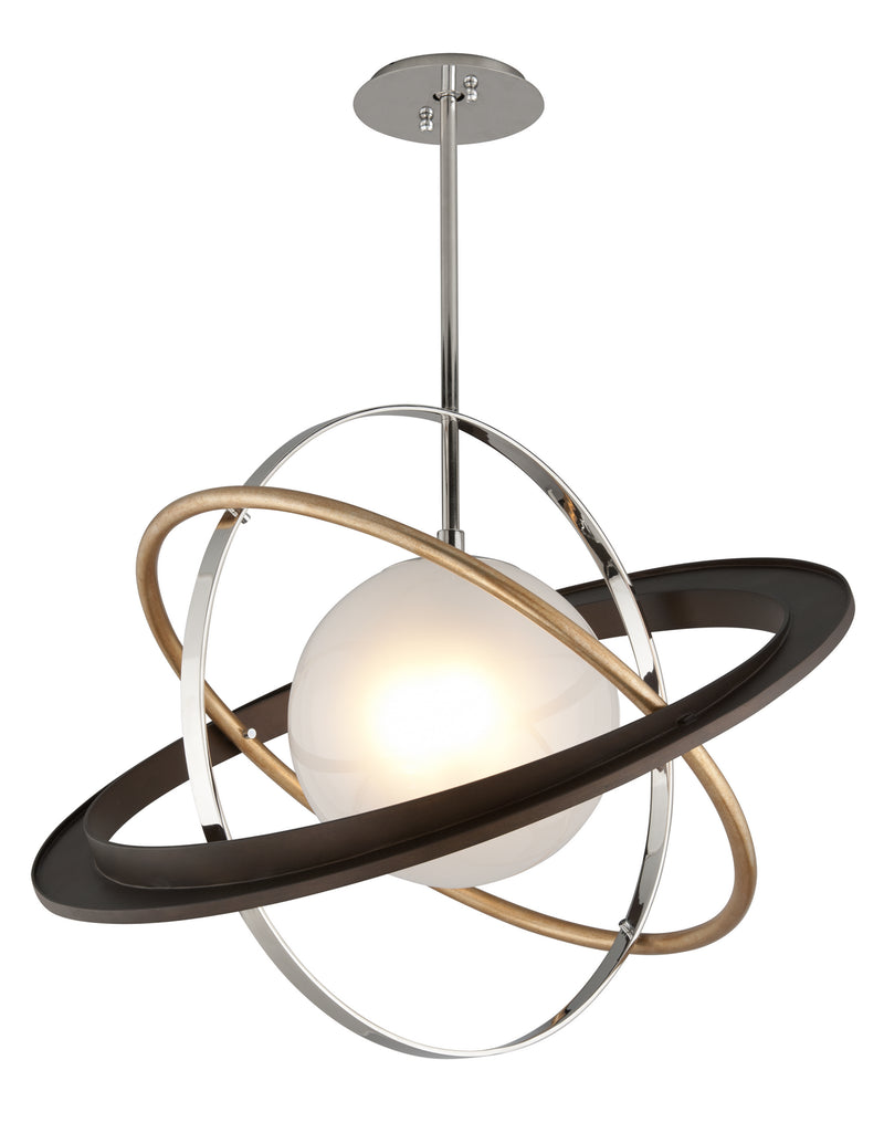 Troy Lighting - F5513-SFB/VGL/SS - One Light Chandelier - Apogee - Bronze Gold Leaf And Stainless