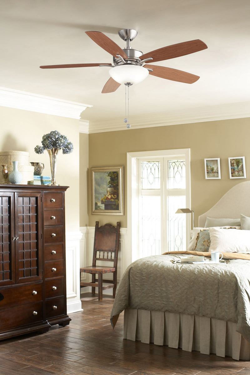 52"Ceiling Fan<br /><span style="color:#4AB0CE;">Entrega: 4-10 dias en USA</span><br /><span style="color:#4AB0CE;font-size:60%;">PREGUNTE POR ENTREGA EN PANAMA</span><br />Collection: Aire Deluxe<br />Finish: Brushed Nickel