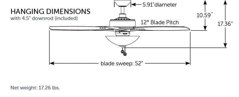 Fanimation - FP6285BBN - 52"Ceiling Fan - Aire Deluxe - Brushed Nickel