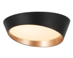 LÁMPARA DE TECHO LED TIPO PLAFON 28W, INTERRUPTOR CCT PARA ELEGIR TONALIDAD DE LUZ: 30K,40K,60K, 110-240V/50-60HZ RA>80 PF>0.70, ACABADO NEGRO + DORADO.