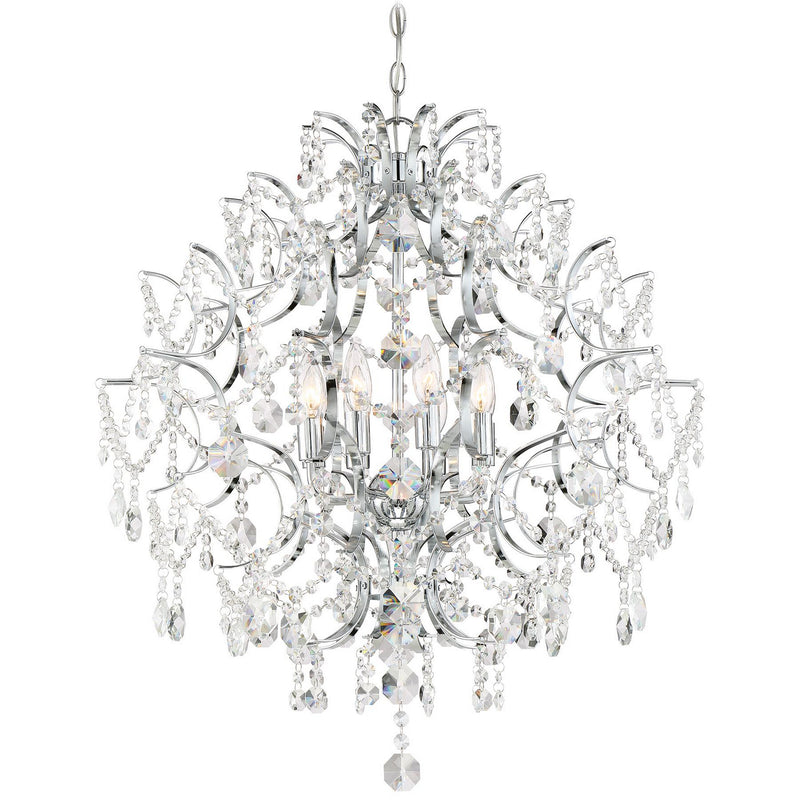 Minka-Lavery - 3158-77 - Eight Light Chandelier - Isabella's Crown - Chrome