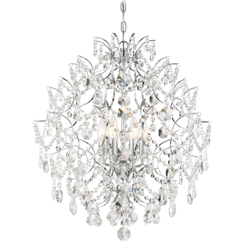 Minka-Lavery - 3157-77 - Six Light Chandelier - Isabella'S Crown - Chrome