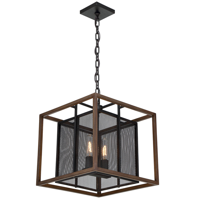 Two Light Pendant<br /><span style="color:#4AB0CE;">Entrega: 4-10 dias en USA</span><br /><span style="color:#4AB0CE;font-size:60%;">PREGUNTE POR ENTREGA EN PANAMA</span><br />Collection: Rio Lobo<br />Finish: Dark Oak/Black