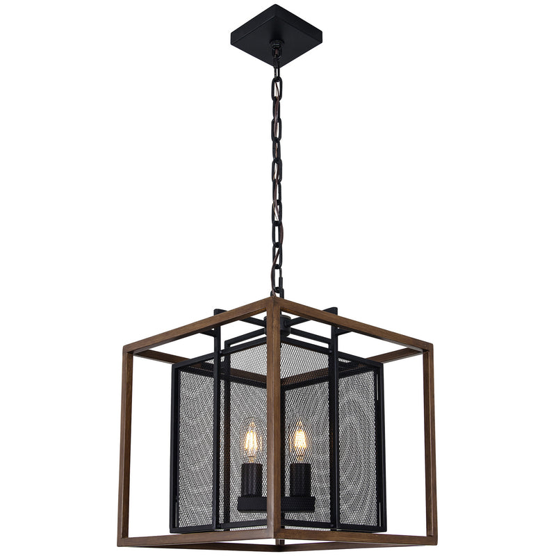 Two Light Pendant<br /><span style="color:#4AB0CE;">Entrega: 4-10 dias en USA</span><br /><span style="color:#4AB0CE;font-size:60%;">PREGUNTE POR ENTREGA EN PANAMA</span><br />Collection: Rio Lobo<br />Finish: Dark Oak/Black