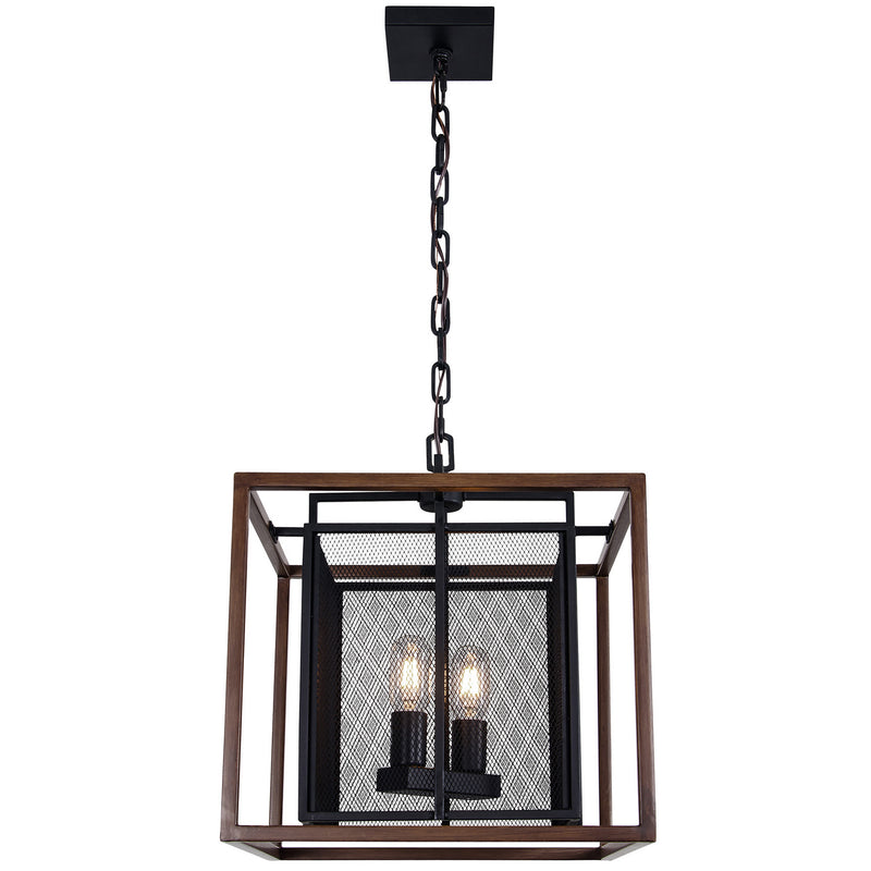 Two Light Pendant<br /><span style="color:#4AB0CE;">Entrega: 4-10 dias en USA</span><br /><span style="color:#4AB0CE;font-size:60%;">PREGUNTE POR ENTREGA EN PANAMA</span><br />Collection: Rio Lobo<br />Finish: Dark Oak/Black