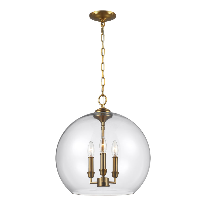 Three Light Pendant<br /><span style="color:#4AB0CE;">Entrega: 4-10 dias en USA</span><br /><span style="color:#4AB0CE;font-size:60%;">PREGUNTE POR ENTREGA EN PANAMA</span><br />Collection: Lawler<br />Finish: Burnished Brass