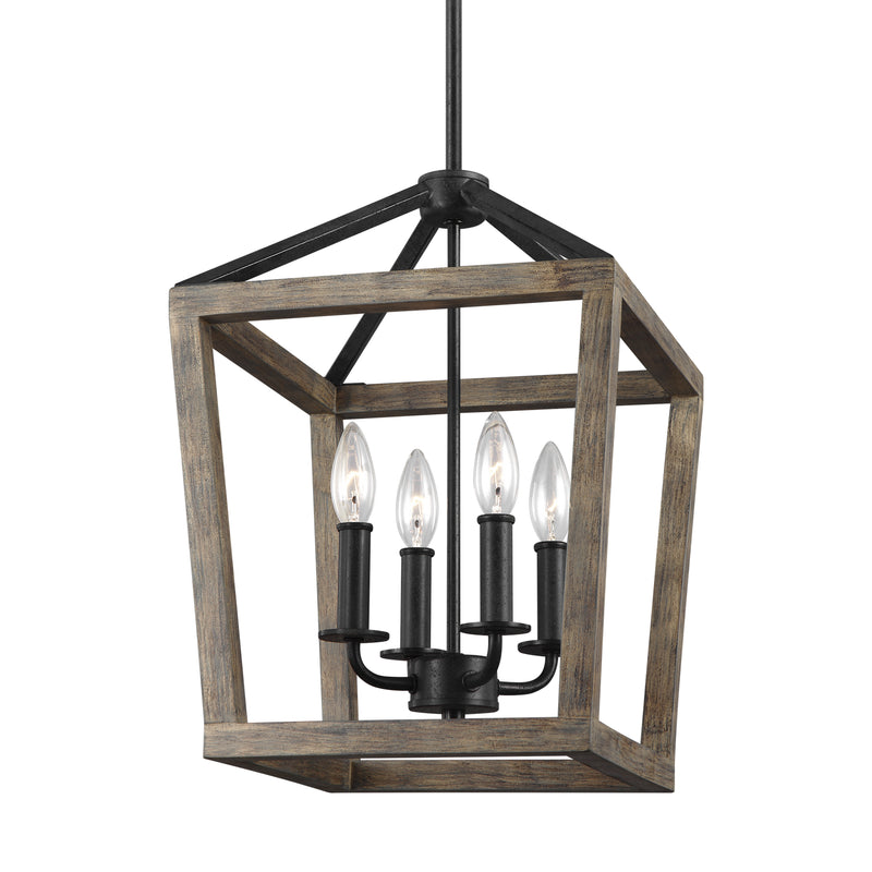 Four Light Chandelier<br /><span style="color:#4AB0CE;">Entrega: 4-10 dias en USA</span><br /><span style="color:#4AB0CE;font-size:60%;">PREGUNTE POR ENTREGA EN PANAMA</span><br />Collection: Gannet<br />Finish: Weathered Oak Wood / Antique Forged Iron