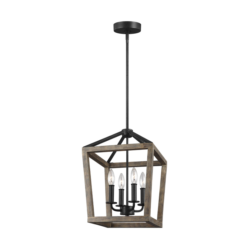 Four Light Chandelier<br /><span style="color:#4AB0CE;">Entrega: 4-10 dias en USA</span><br /><span style="color:#4AB0CE;font-size:60%;">PREGUNTE POR ENTREGA EN PANAMA</span><br />Collection: Gannet<br />Finish: Weathered Oak Wood / Antique Forged Iron