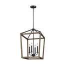 Four Light Chandelier<br /><span style="color:#4AB0CE;">Entrega: 4-10 dias en USA</span><br /><span style="color:#4AB0CE;font-size:60%;">PREGUNTE POR ENTREGA EN PANAMA</span><br />Collection: Gannet<br />Finish: Weathered Oak Wood / Antique Forged Iron