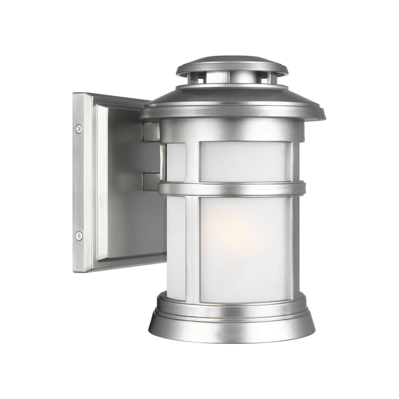 One Light Outdoor Wall Lantern<br /><span style="color:#4AB0CE;">Entrega: 4-10 dias en USA</span><br /><span style="color:#4AB0CE;font-size:60%;">PREGUNTE POR ENTREGA EN PANAMA</span><br />Collection: Newport<br />Finish: Painted Brushed Steel