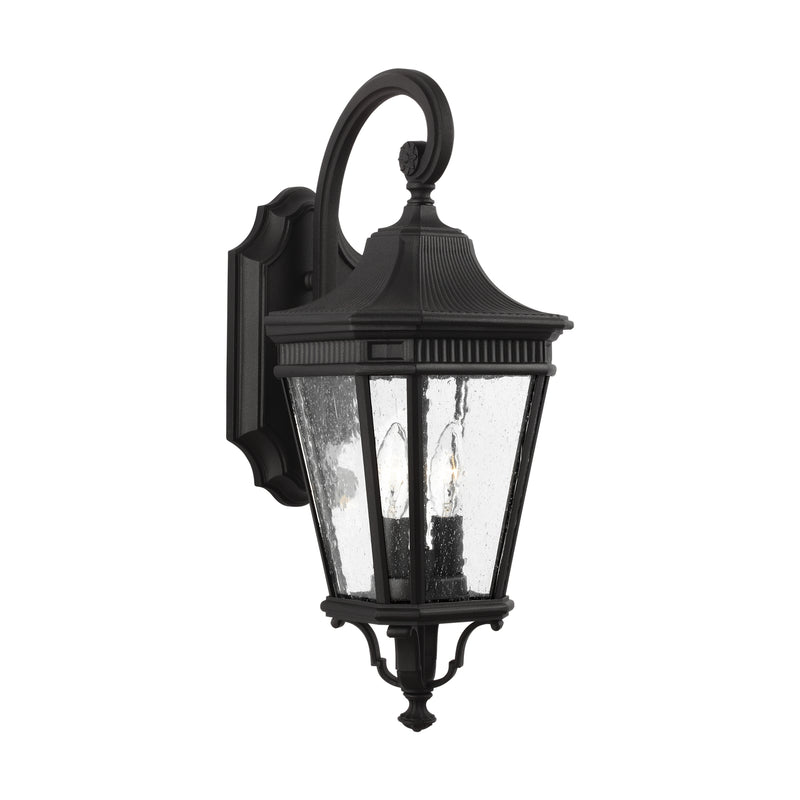 Two Light Outdoor Wall Lantern<br /><span style="color:#4AB0CE;">Entrega: 4-10 dias en USA</span><br /><span style="color:#4AB0CE;font-size:60%;">PREGUNTE POR ENTREGA EN PANAMA</span><br />Collection: Cotswold Lane<br />Finish: Black