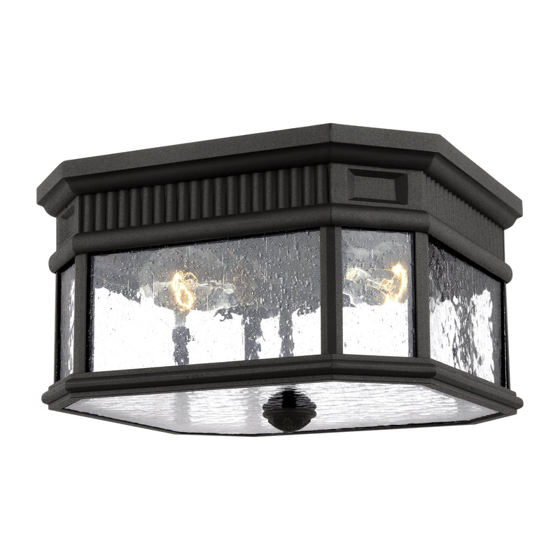 Two Light Outdoor Flush Mount<br /><span style="color:#4AB0CE;">Entrega: 4-10 dias en USA</span><br /><span style="color:#4AB0CE;font-size:60%;">PREGUNTE POR ENTREGA EN PANAMA</span><br />Collection: Cotswold Lane<br />Finish: Black