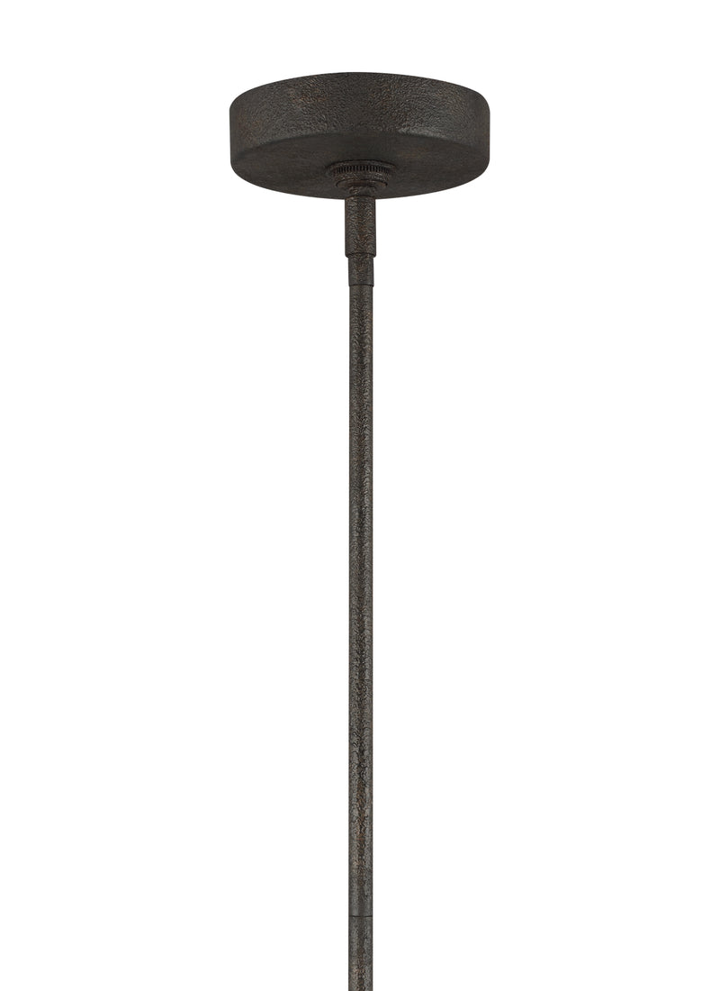 One Light Pendant<br /><span style="color:#4AB0CE;">Entrega: 4-10 dias en USA</span><br /><span style="color:#4AB0CE;font-size:60%;">PREGUNTE POR ENTREGA EN PANAMA</span><br />Collection: Loras<br />Finish: Dark Weathered Iron