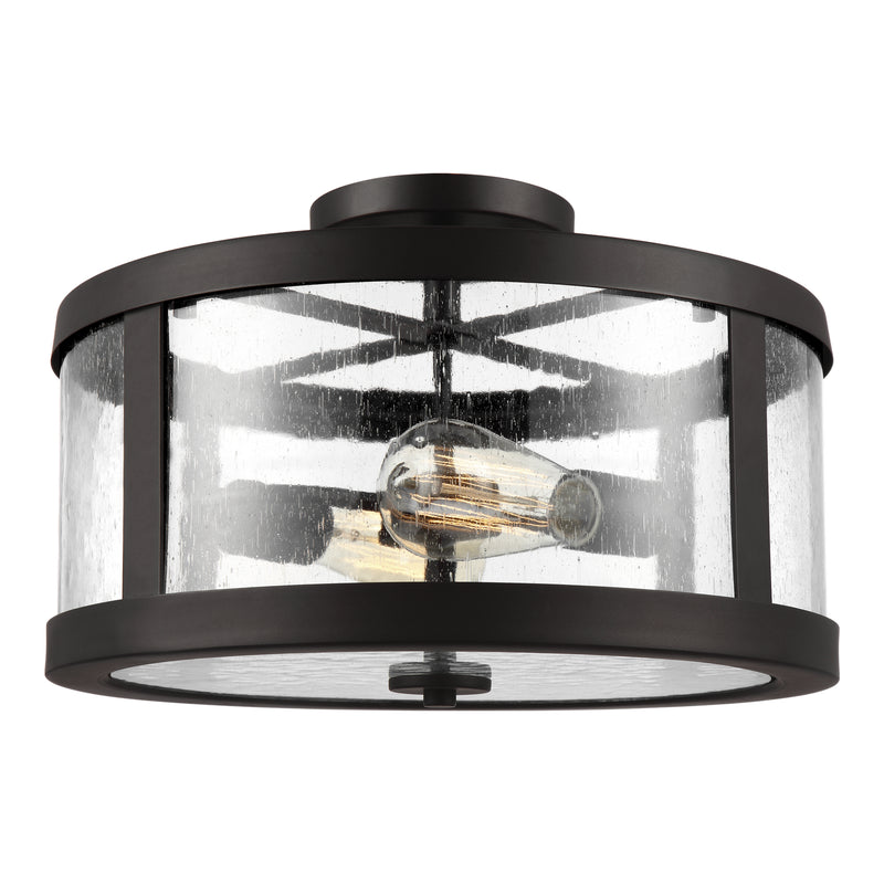 Two Light Semi-Flush Mount<br /><span style="color:#4AB0CE;">Entrega: 4-10 dias en USA</span><br /><span style="color:#4AB0CE;font-size:60%;">PREGUNTE POR ENTREGA EN PANAMA</span><br />Collection: Harrow<br />Finish: Oil Rubbed Bronze